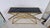 Console Table in Brass-Plated Iron and Black Glass Top For Sale - Image 6 of 10