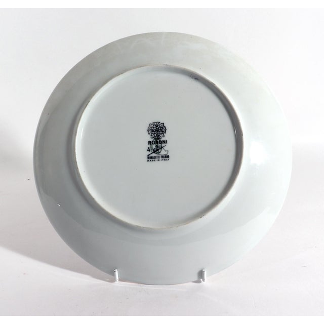 1980s Vintage Set of Six Piero Fornasetti Porcelain Rosoni Pattern Plates Depicting Rosettes For Sale - Image 5 of 10