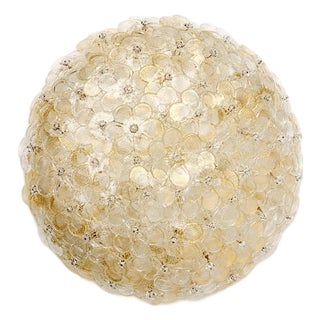 21st Century Murano Golden Millefiori Flush Mount by Fabio LTD For Sale