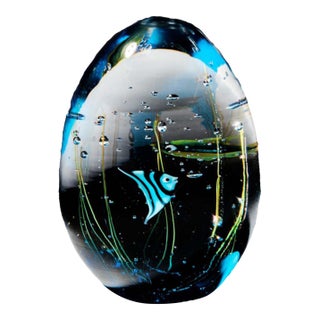 Large 9" Murano Glass Aquarium by Elio Rafaelli For Sale