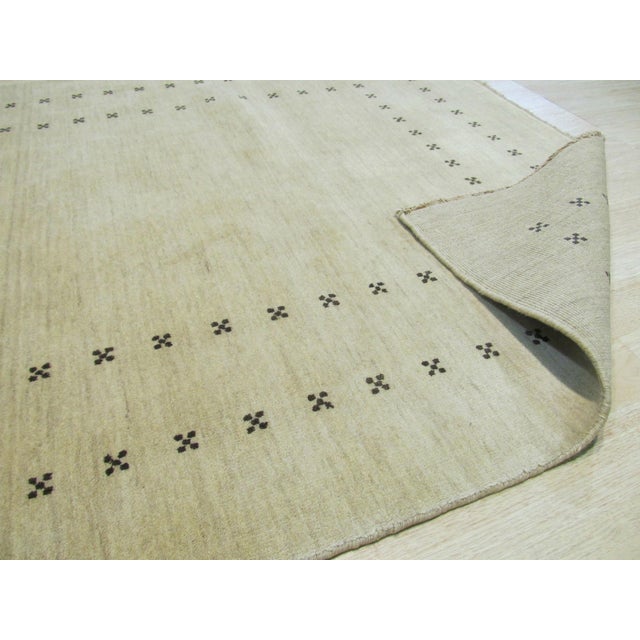 10x14 Jasmine Alluring Beige Solid Open Modern Handmade Wool Carpet Rug For Sale - Image 4 of 8