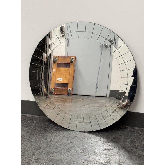 2010s Howard Elliott Collection Round Segmented Mirrored Wall Mirror For Sale - Image 5 of 12