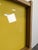Modernist Side Table with Grey and Yellow Glass Doors in Oak Veneer For Sale - Image 6 of 9