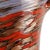 Mid 20th Century Vintage Fratelli Toso Murano Red Blue Copper Aventurine Swirl Italian Art Glass Scroll Rim Flower Vase For Sale - Image 5 of 5
