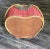 Red 1970s Handwoven Apple Shaped Rattan Picnic Basket With Bamboo Trim For Sale - Image 8 of 12