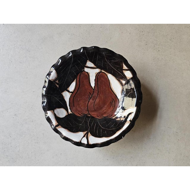 Italian Hand-Painted Ceramic Cake Stand by Enzo Nesti, 1920s For Sale - Image 4 of 9