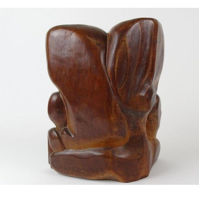 Miriam Sommerburg (American female artist, born Germany, Hamburg, 1900–1980 New York) Modernist Wood Carved Sculpture,...