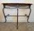 Spanish Revival Veneer Sunburst Demi-Lune and Wrought Iron Console Table Mediterranean / Spanish Revival style console...