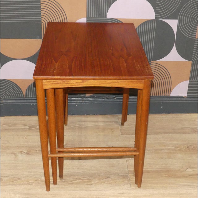 Scandinavian Teak Nesting Tables by Bertil Fridhagen for Bodafors, 1960s, Set of 3 For Sale - Image 10 of 18