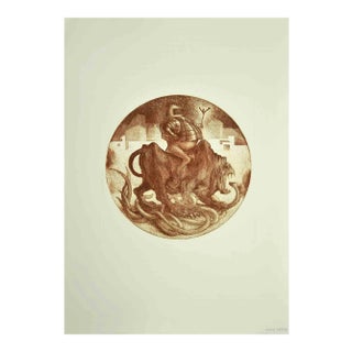 Leo Guida, Winning Hero, Original Etching, 1971 For Sale