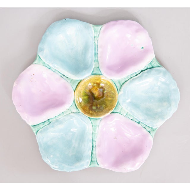 Ceramic 19th Century English Majolica Oyster Plate For Sale - Image 7 of 7