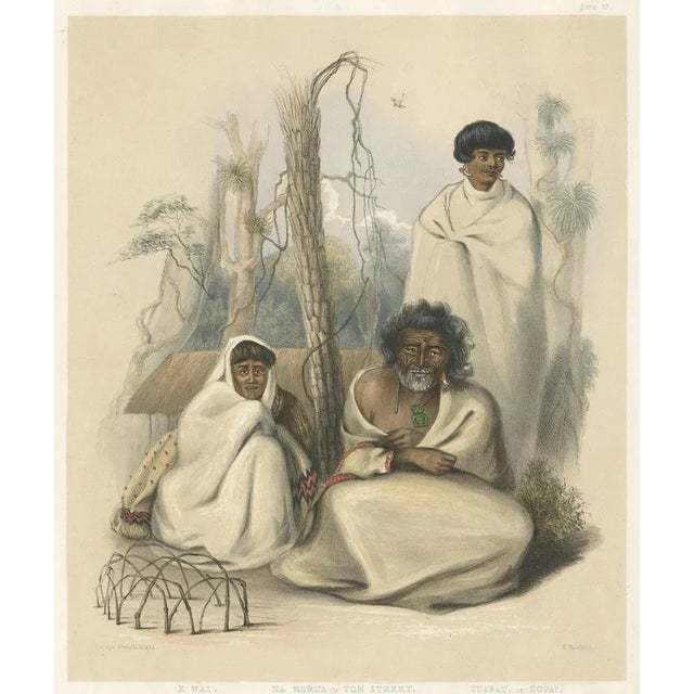 Angas, Illustration of Na Horua and His Family, 1847, Print For Sale - Image 3 of 5