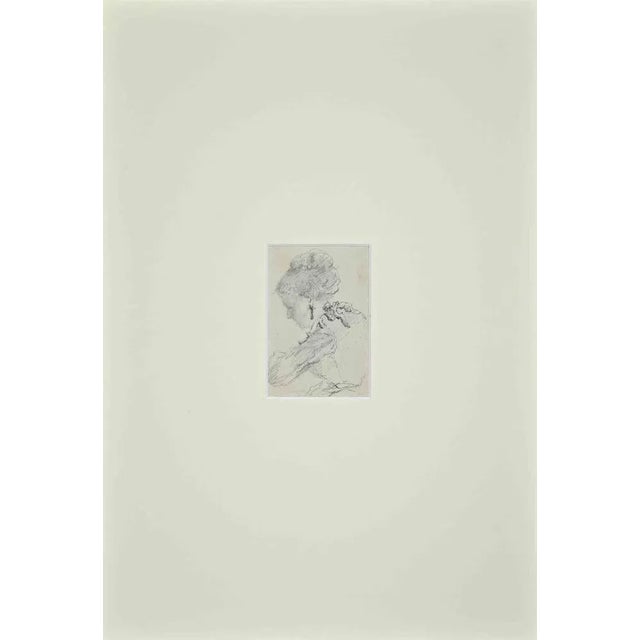 Profile of a Lady, Drawing, Late 19th Century For Sale - Image 3 of 3