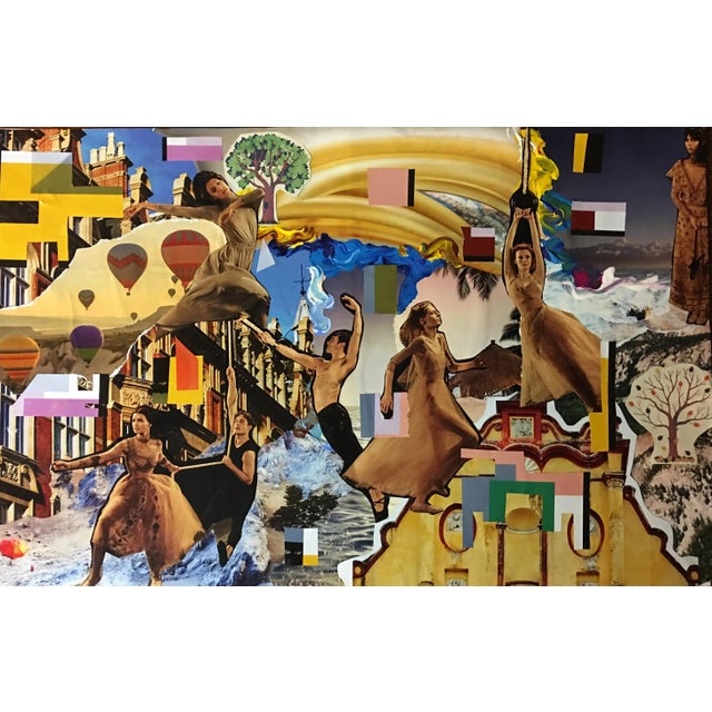 This is a framed collage dealing with the concept of movement, through time, space, place and emotion. Collage includes...