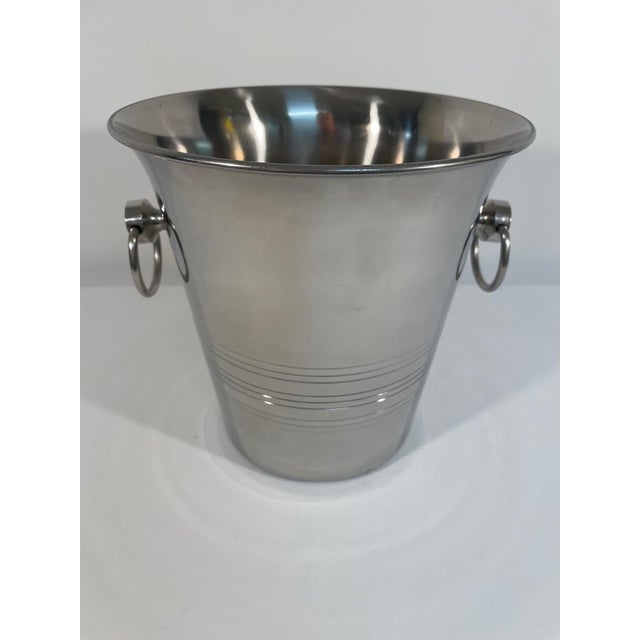1970s 1970s Vintage French Champagne Bucket With Ring Handles For Sale - Image 5 of 14