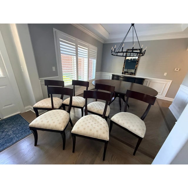 Early 21st Century Ethan Allen Klismos Dining Side Chairs- Set of 6 For Sale - Image 5 of 12