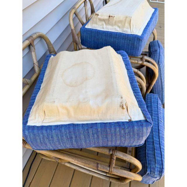 Mid 20th Century Rattan Chairs, White Craft Products, Miami, Florida, Pair (2) For Sale - Image 14 of 18