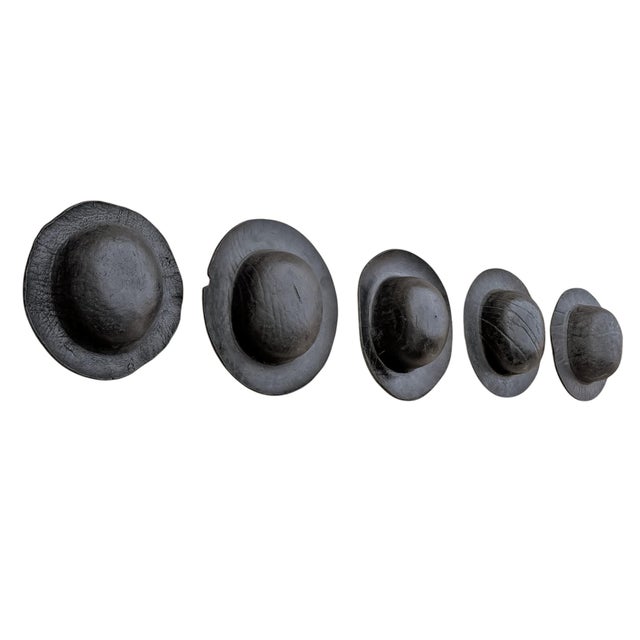 Set of Five 19th Century French Leather Miner's Hats For Sale - Image 4 of 17