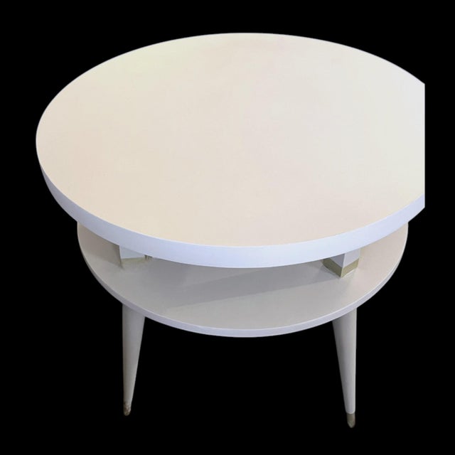 1970s Two Tiered Coastal End Table/Side Table/Nightstand For Sale - Image 4 of 5