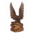 Vintage Carved Wood Eagle Bird Figurine, Man Cave Decor, Hawk Carving, Eagle Small Handmade Wooden Base Bird Sculpture For Sale