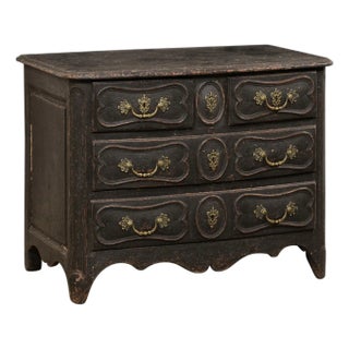 18th C. French Louis XV Bow-Front Commode For Sale