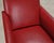 Pair of Italian Art Deco Style Red Leather Lounge Armchairs For Sale - Image 11 of 18