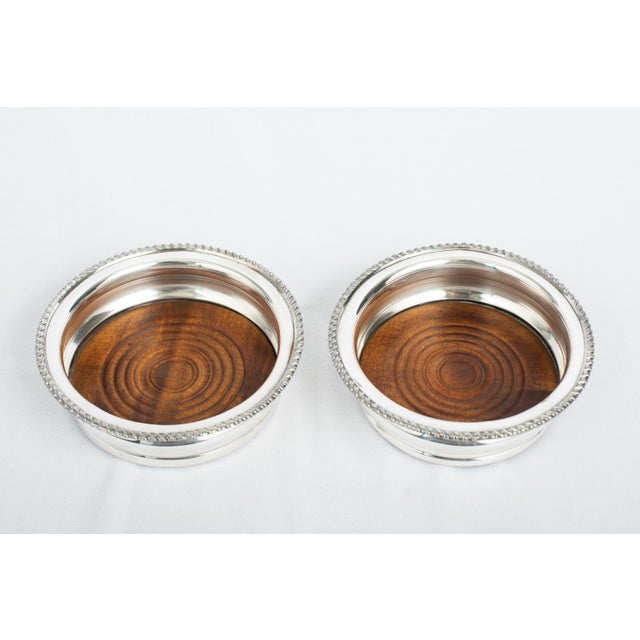 Early 20th Century Pair of Large Antique Wine Coasters, English, Silver Plate, Edwardian, c.1910 For Sale - Image 5 of 5