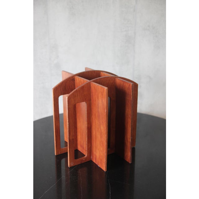 1960s Midcentury Porte-Bouteilles Danish Modern Rosewood Wine Rack For Sale - Image 5 of 8
