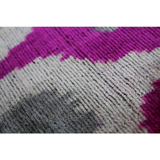 2020s Contemporary Boho Chic Silk Velvet Ikat Pillow Cover Bohemian Pillow Cover For Sale - Image 5 of 9