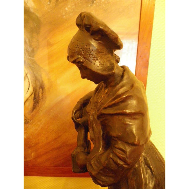 Metal Large Sculpture of Water Carrier by Richard Aurili, Italy, 1800s-1900s For Sale - Image 7 of 17