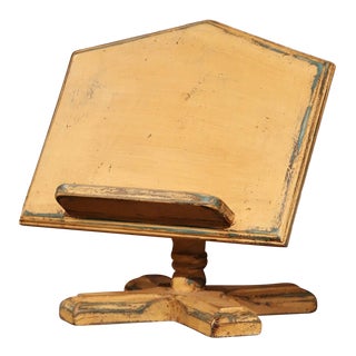 Late 20th Century French Carved Hand and Painted Table Book Stand For Sale