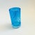 A vintage blown glass vase. Cylinder shape with a vibrant blue color to the glass. Measures 3"Dia x 5.75"H