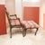 Vintage Walnut French Provincial Armchair & Ottoman Set in Rich Plaid Upholstery For Sale In Raleigh - Image 6 of 12
