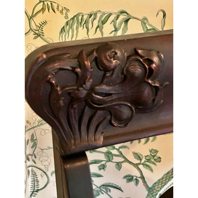 Early 20th Century American Classical Revival / Empire Revival Mahogany Settee With New Paisley Upholstery For Sale - Image 9 of 15