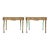 Pair of Italian Neoclassical Carved Wood Console Tables With Swag Anf Urn Motif For Sale