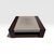 Bahia Coffee Table by iconic designer Holly Hunt. Grey leather upholstered top with elegant minimal stitching surrounded...