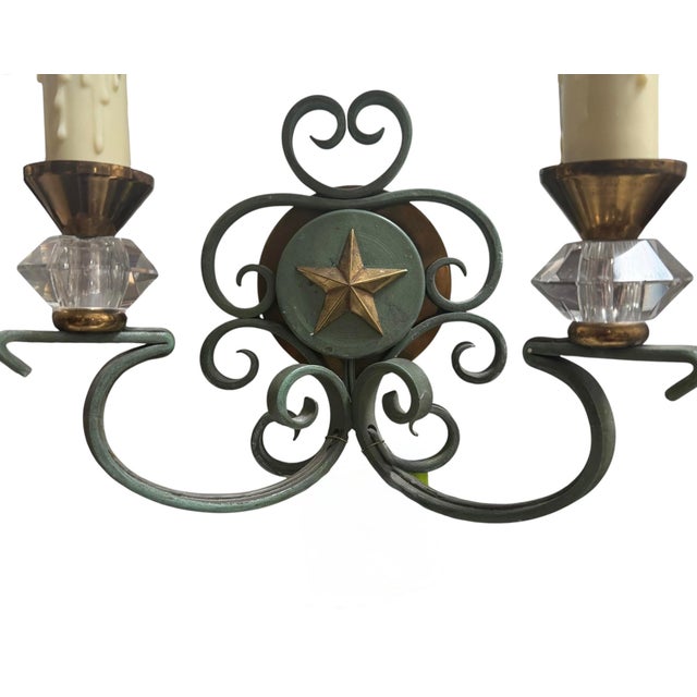 Art Deco Antique Art Deco French Bronze Wall Light Sconces - a Pair For Sale - Image 3 of 3