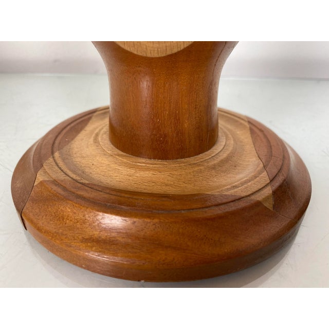 Mid-Century Italian Marquetry Table Lamp in Wood For Sale - Image 10 of 13