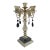 Vintage Dilly Mfg. Co. 4-Arm Candelabra With Rare Black Crystals For Sale