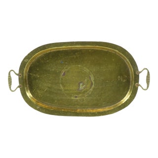 Antique Brass Russian Tray For Sale