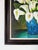 Green Vintage Graceli Mendoza Calla Lilies - Folk Art Oil on Board Painting, Wood Framed For Sale - Image 8 of 12