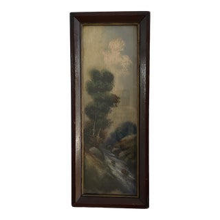 Early 20th Century Chalk Pastel Plein Air Framed Landscape For Sale