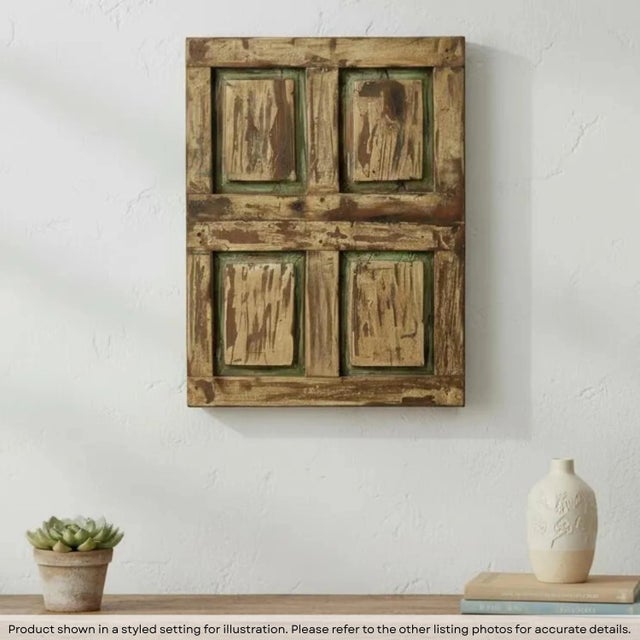 Invite a whisper of history into your home with this breathtaking Antique Shutter Art, a one-of-a-kind treasure salvaged...