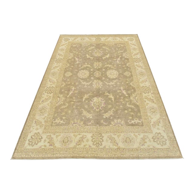 Ziegler Rug 10' X 14'2'' Brown Wool Traditional Hand-Knotted Oriental Carpet For Sale