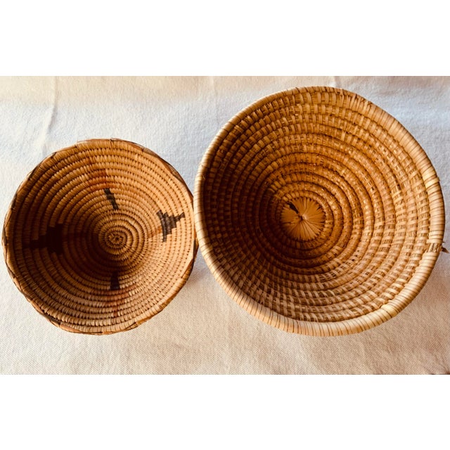 African West African Sweet Grass Coil Baskets - Pair For Sale - Image 3 of 11