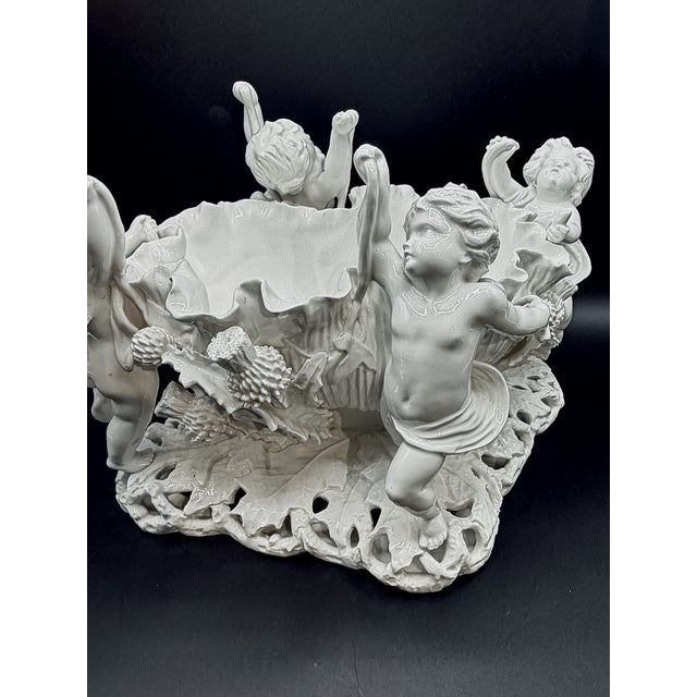 Large Antique Blanc De Chine Porcelain Cherub Centrepiece Bowl from T. Goode & Co. London, 1900 For Sale - Image 10 of 18