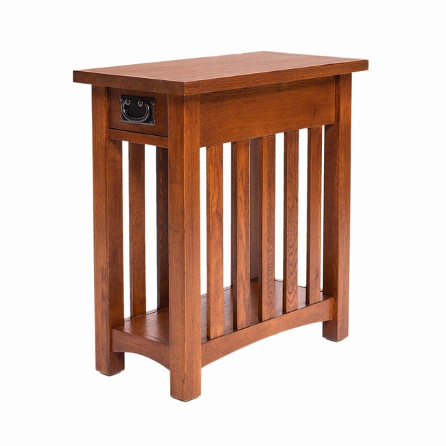Mission 1 Drawer Spindle End Table For Sale - Image 9 of 15