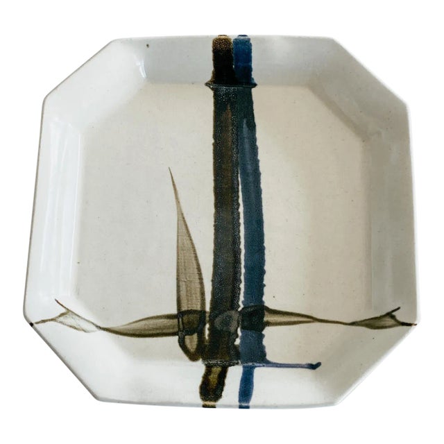 Vintage Octagonal Hand Crafted Platter For Sale