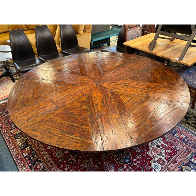 Brown Theodore Alexander for Castle Bromwich Walnut Wood Jupe Dining Table, 60 to 78 Inch For Sale - Image 8 of 18