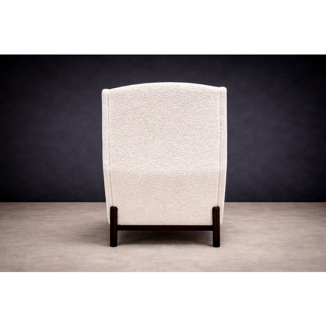 Jorge Jabour Club Chair in Brazilian Rosewood and Bouclé, 1960s - Lot 233 For Sale - Image 12 of 15